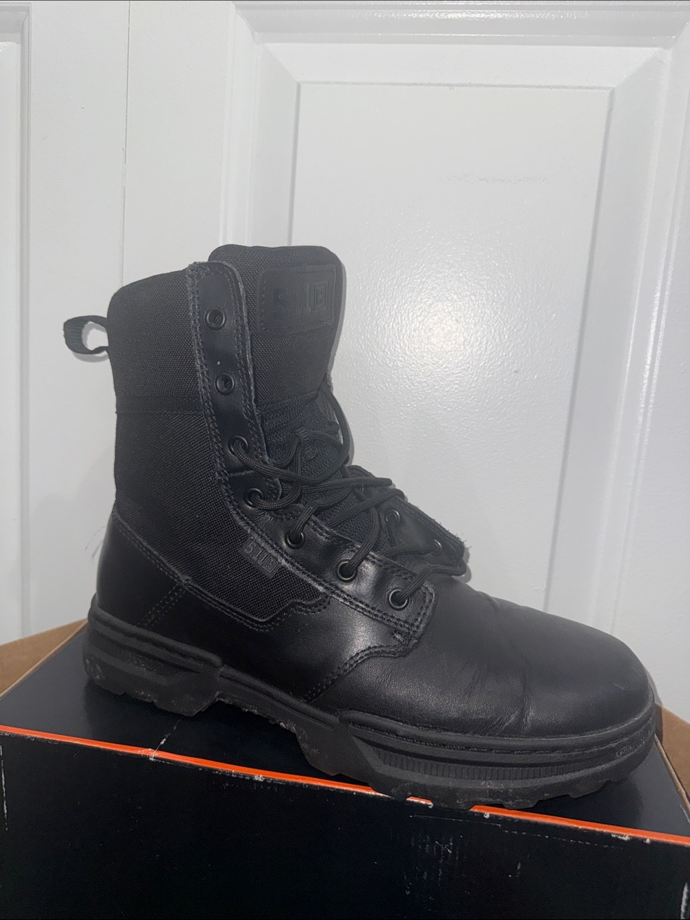 5.11 Tactical Black Men's Lace-Up Side Zip Duty Boot